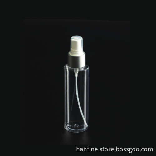 120ML plastic PET bright silver electrochemical aluminum Moisturizing cream bottle
